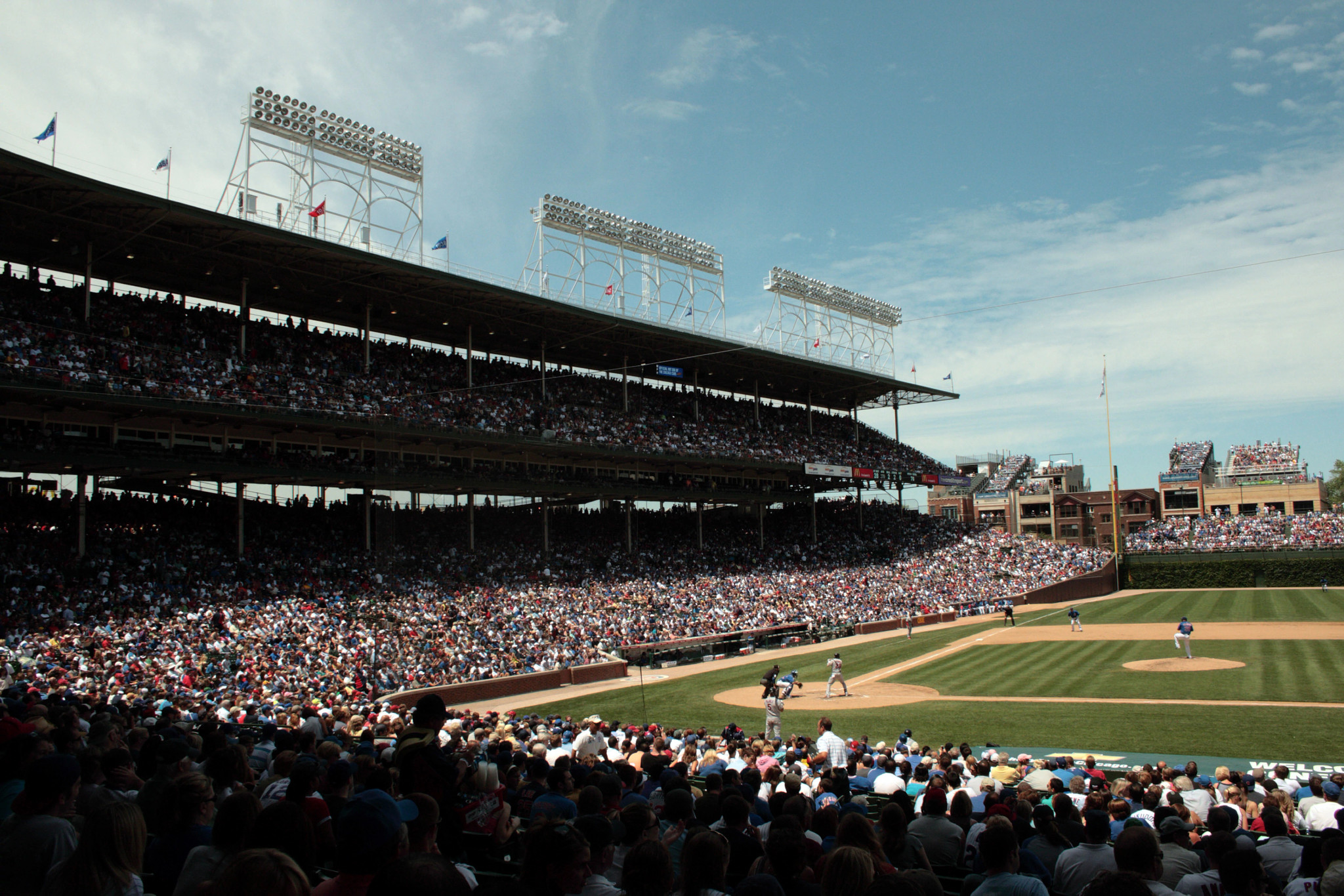 admiradores en el Wrigley Field de Chicago