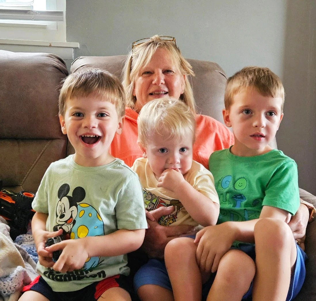 a grandmother and her grandkids