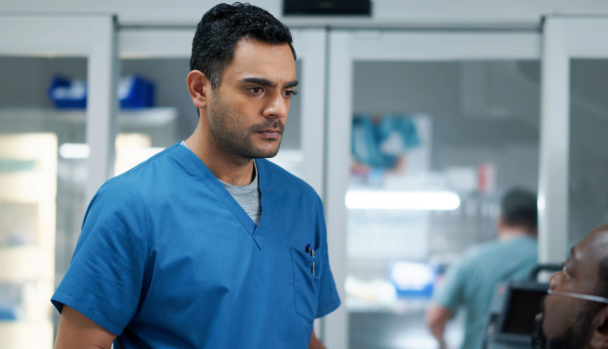Hamza Haq in "Transplant" Hamza Haq in a still from Transplant