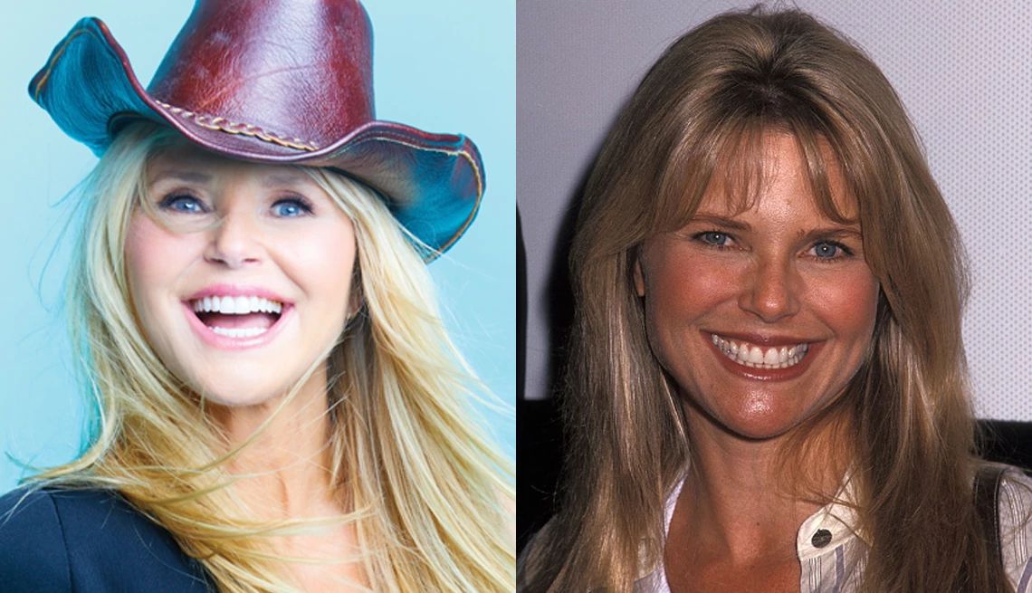 Christie Brinkley ahora y Christie Brinkley a la edad de 40 años.