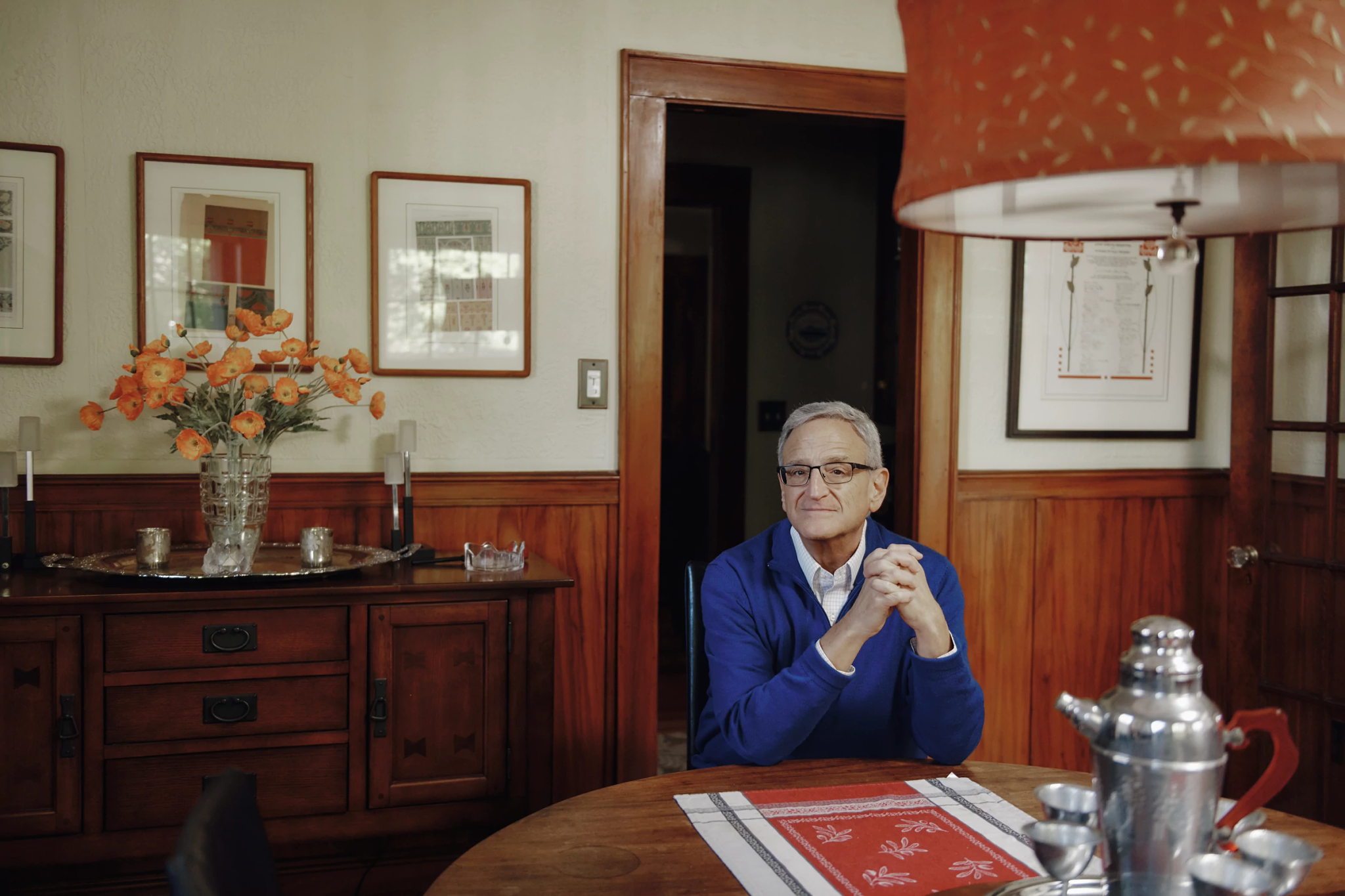 a person sitting at a table