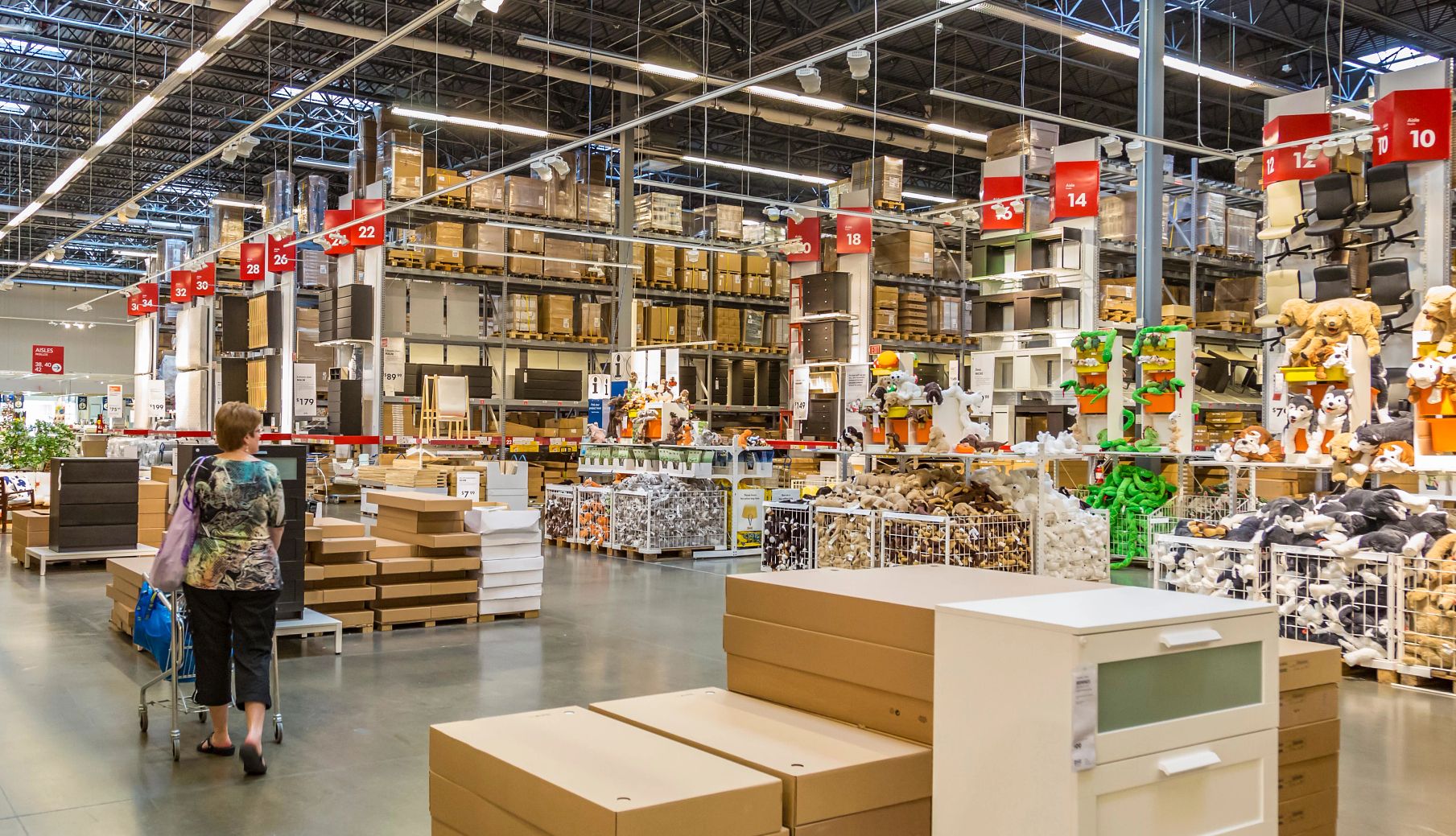 an inside look at a warehouse store full of items