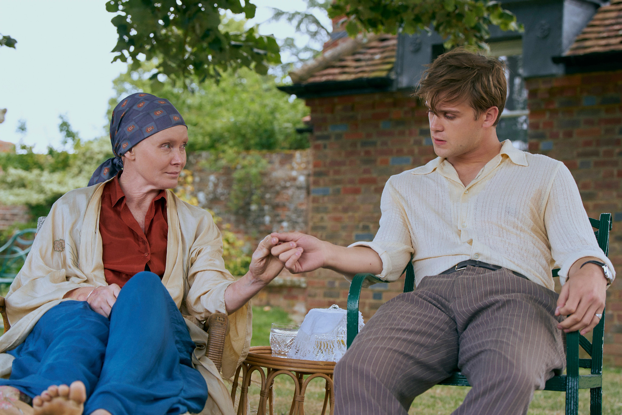 Essie Davis and Leo Woodall in a still from One Day