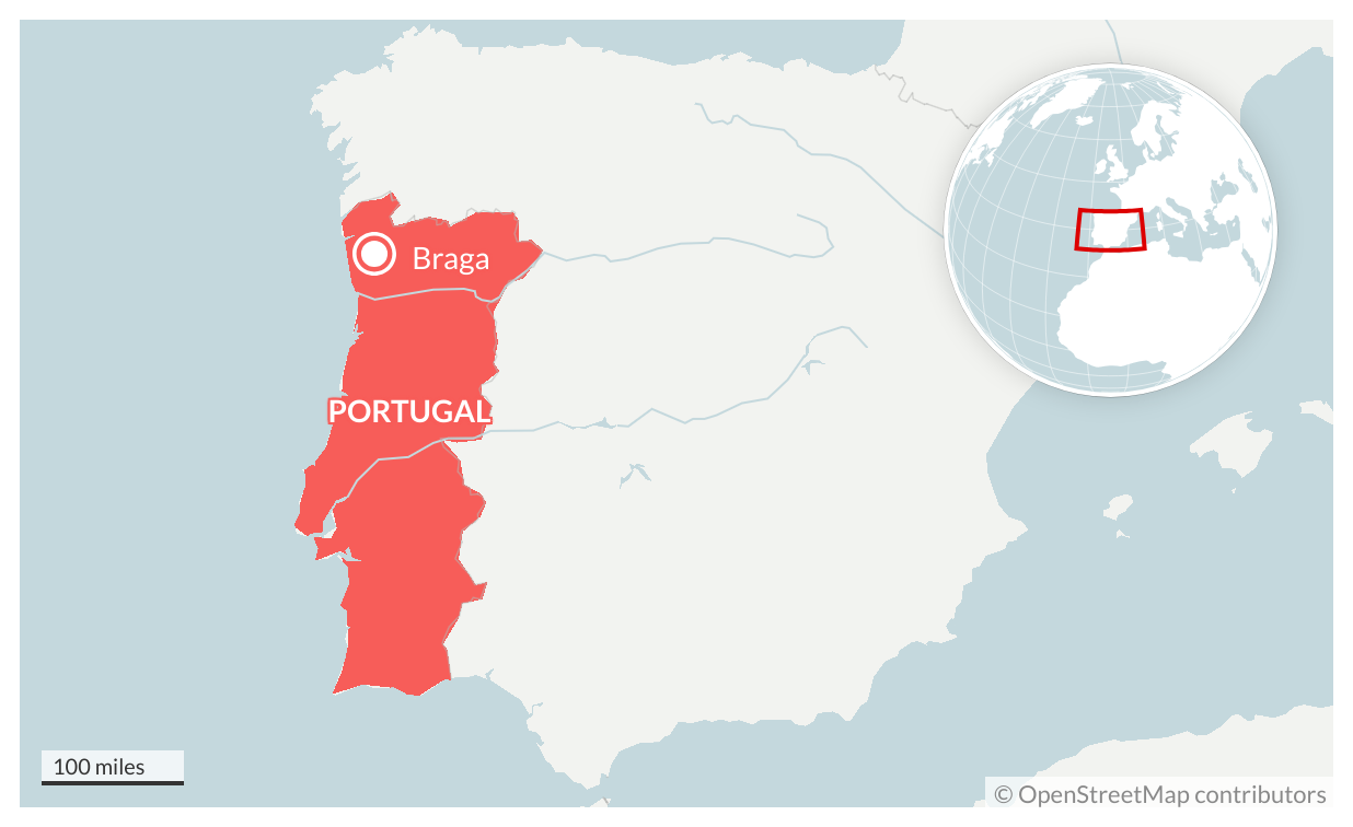 Great Affordable Places to Retire Abroad Map of Braga, Portugal