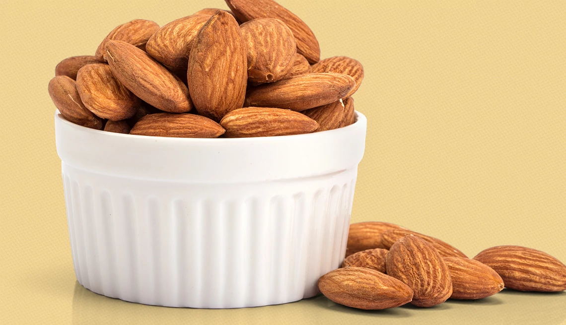 a bowl of almonds