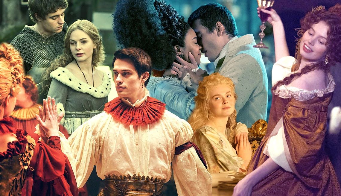 Characters from various shows such as The Great, The White Queen and ​Queen Charlotte A Bridgerton Story