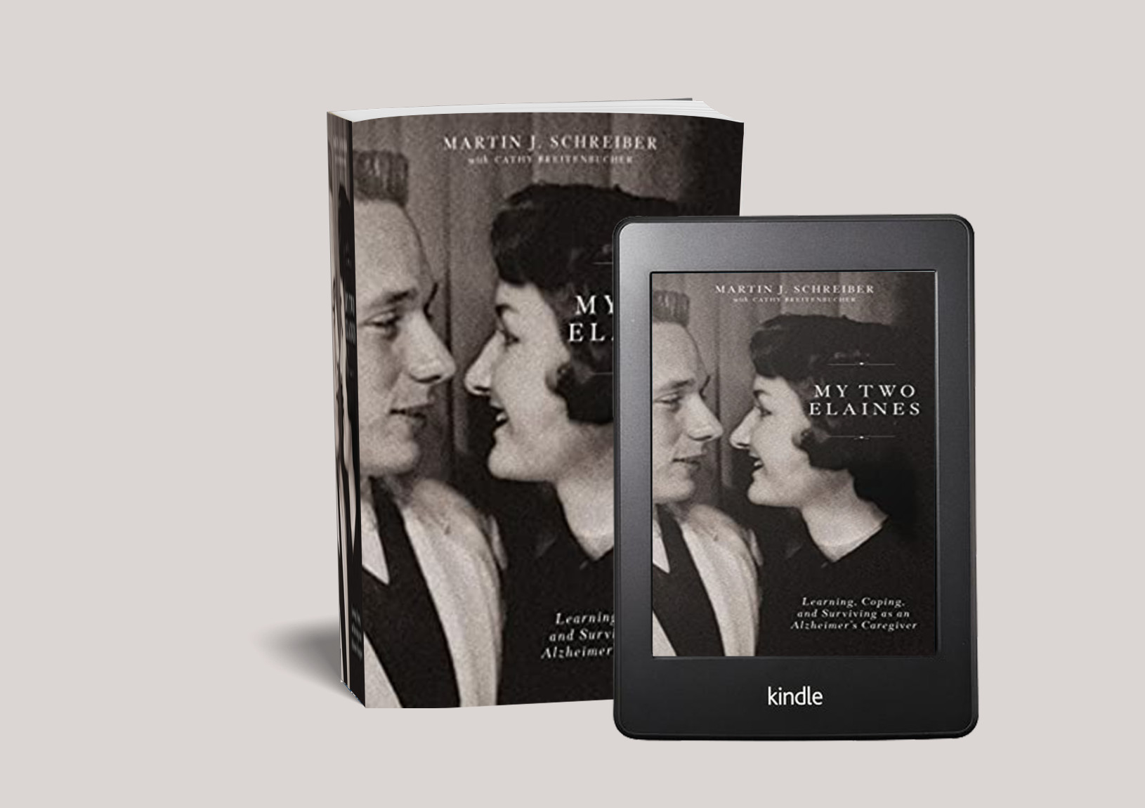 cover of the book also the cover of the book on an e reader