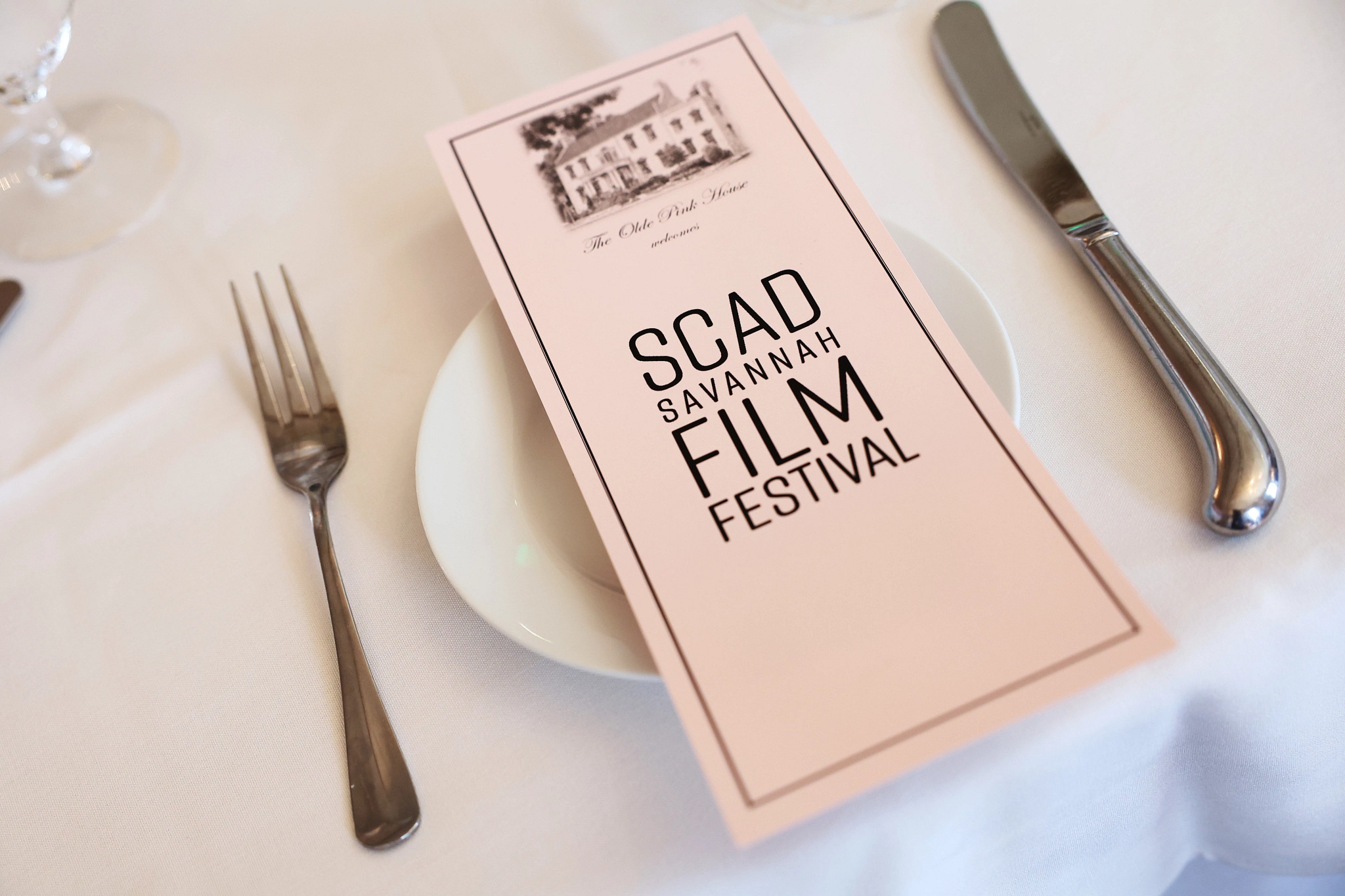 a menu at The Olde Pink House