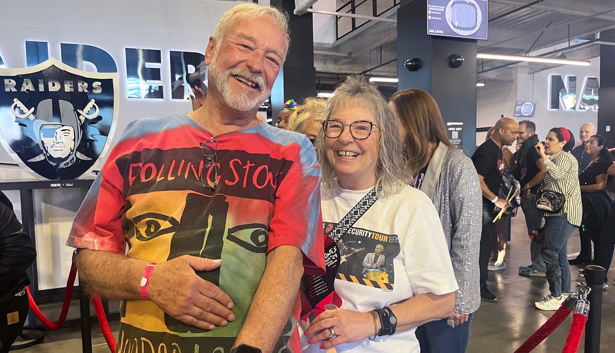 Rolling Stones fans Doyal and Susie Hannibal
