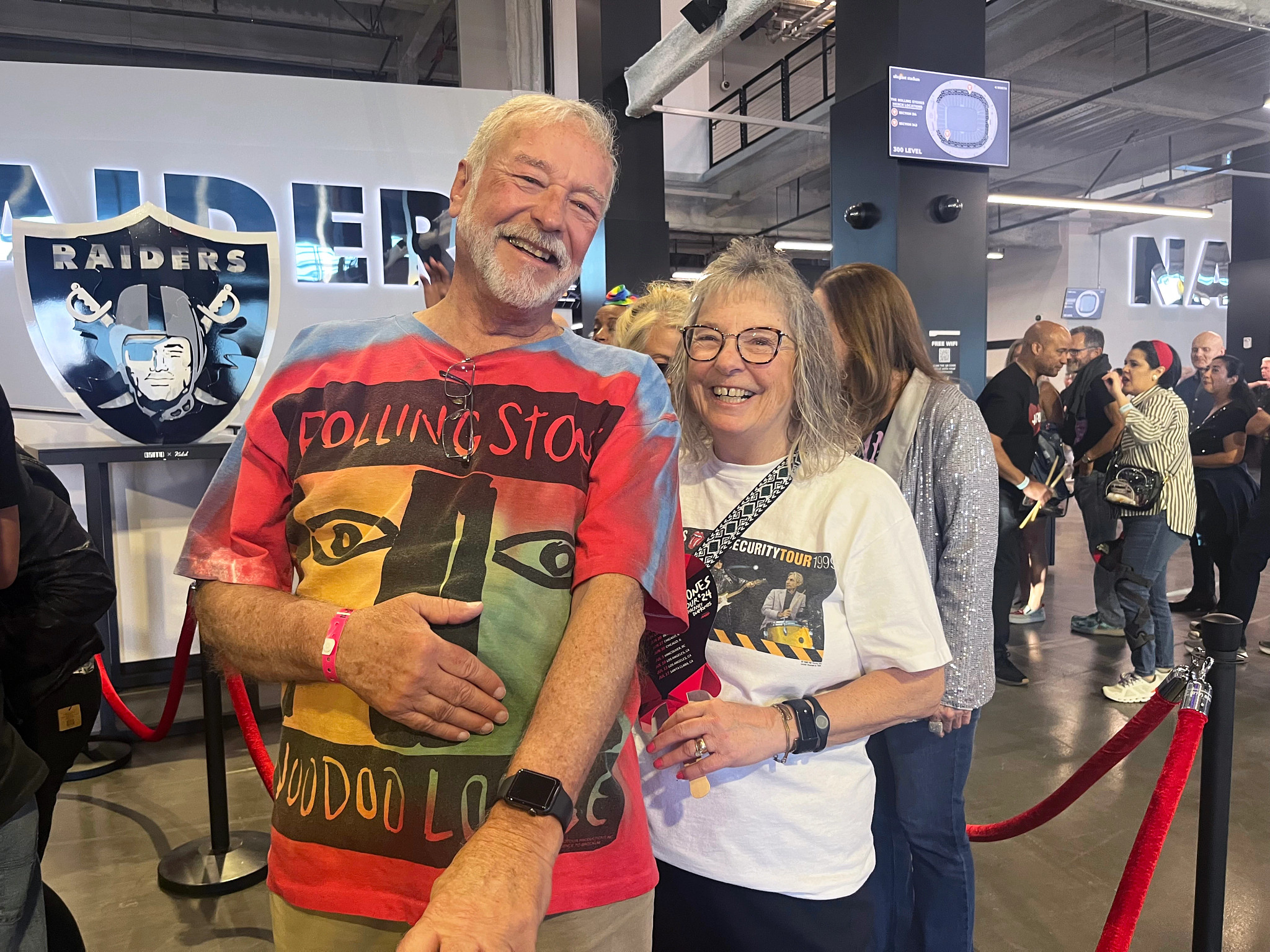 Rolling Stones fans Doyal and Susie Hannibal