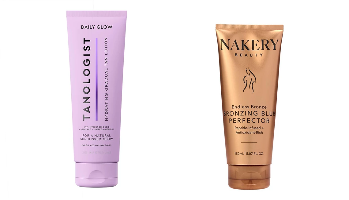 Tanologist Daily Glow Hydrating Lotion; Nakery Beauty Endless Bronze Bronzing Blur Perfector