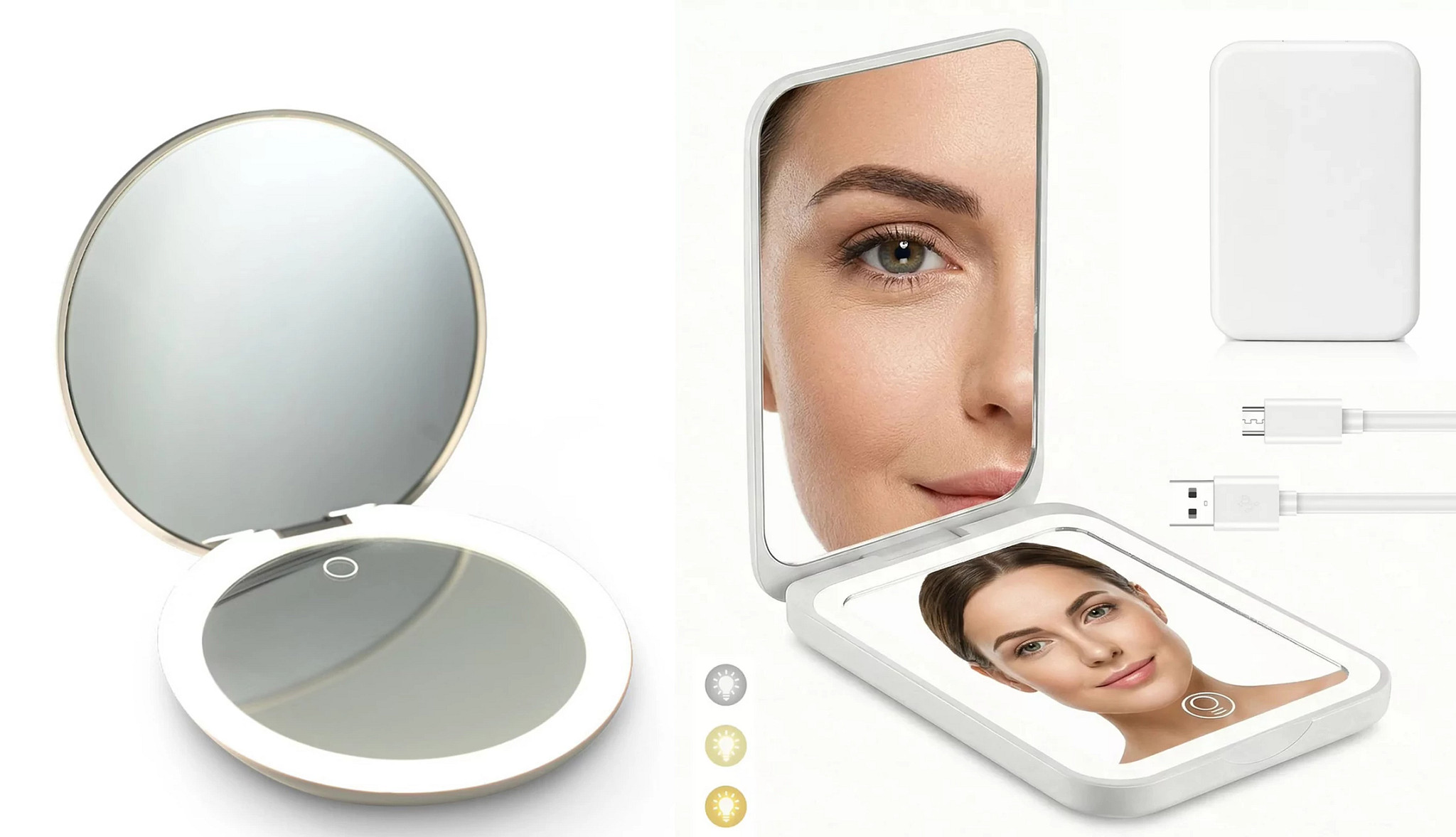 various lighted makeup mirrors