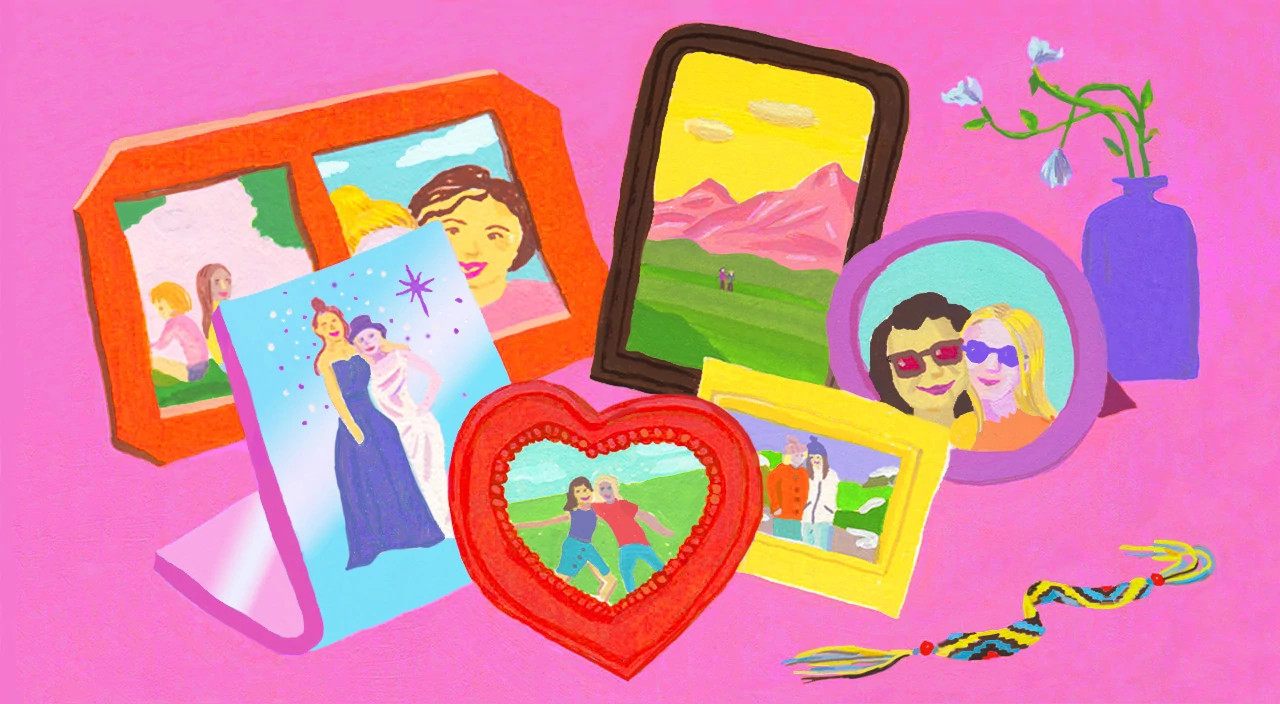 illustration of picture frames with