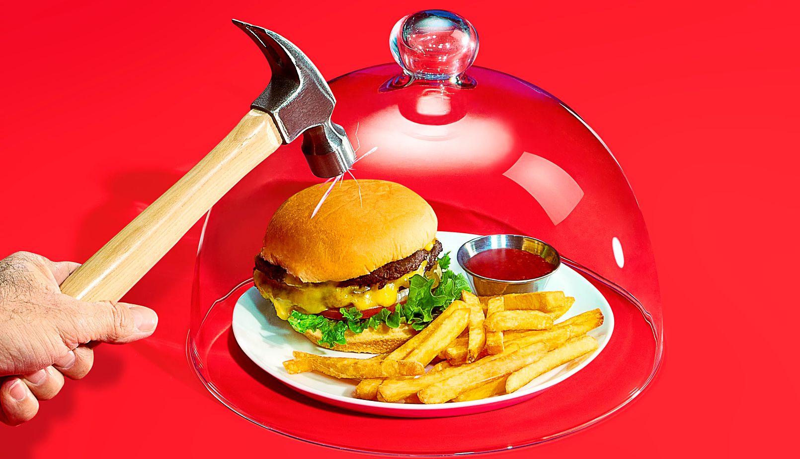 How Taste and Smell Change With Age burger under glass dome