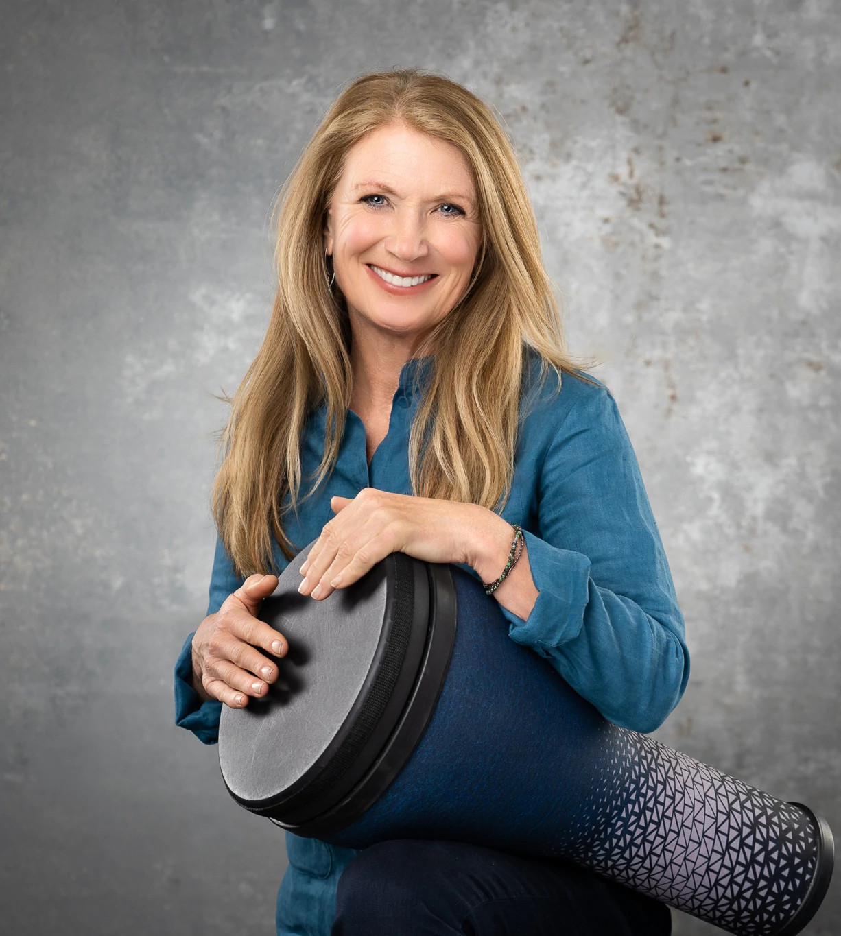 Christine Stevens with Drum