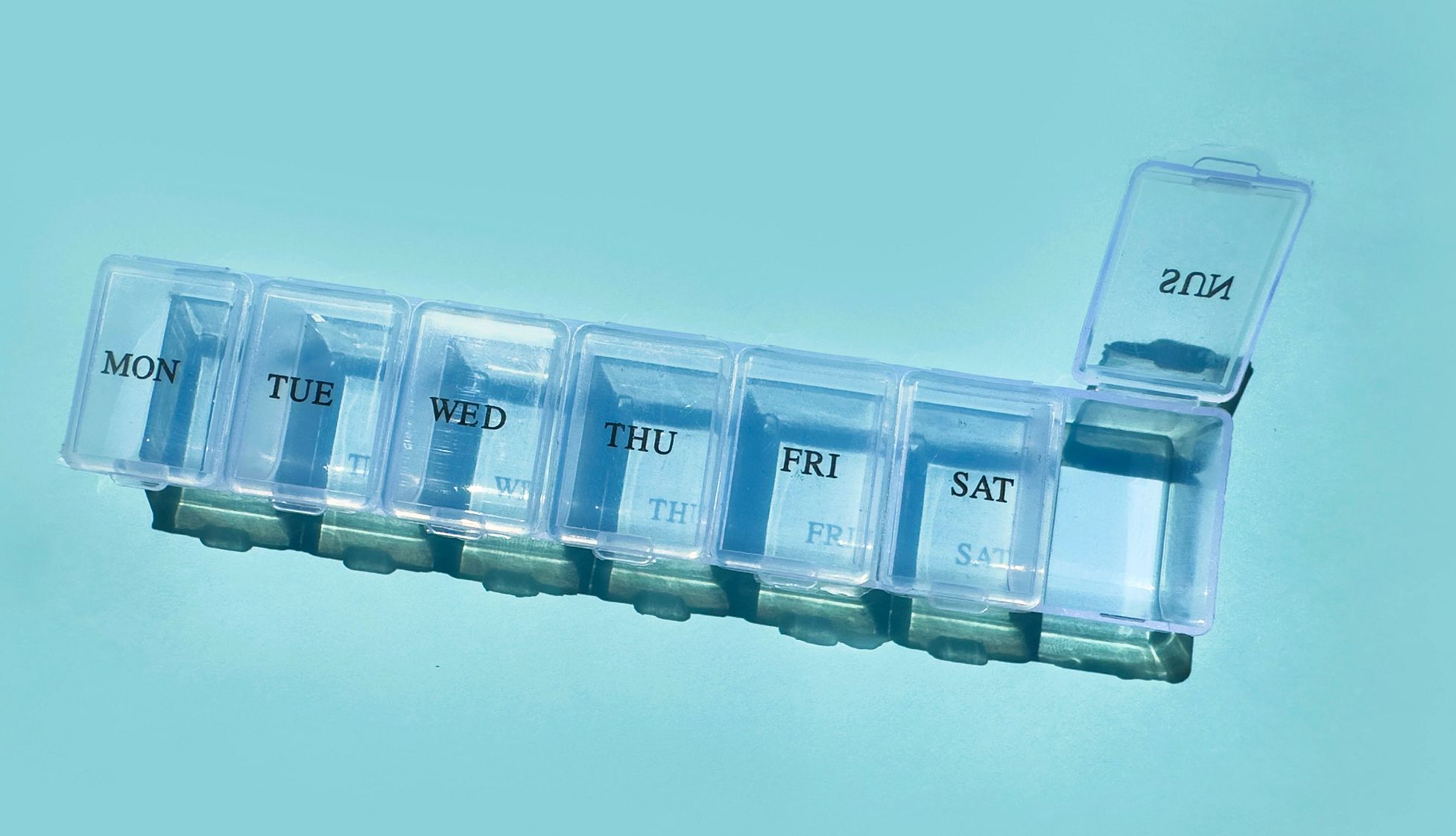 Prescription Drug Shortages empty weekly pillbox