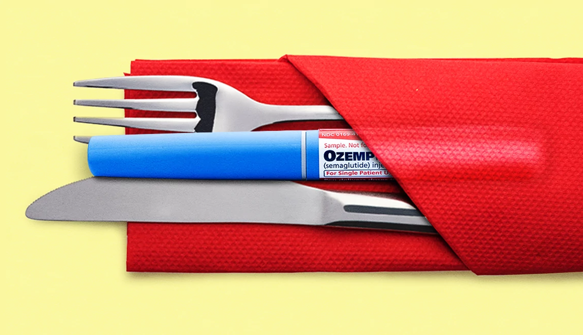 Ozempic Diet utensils and ozempic syringe