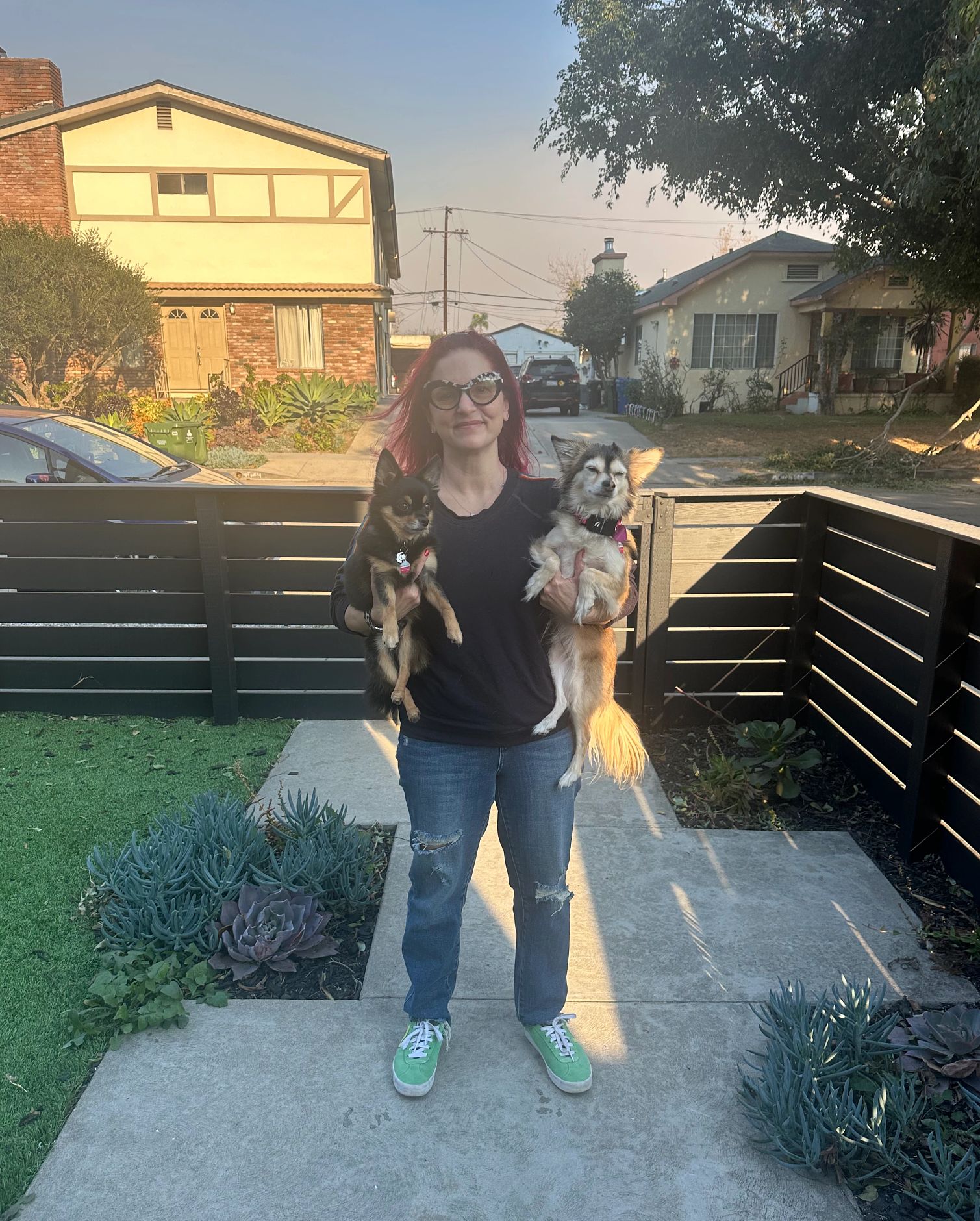 Diane Small and her dogs. Diane Small and her dogs.