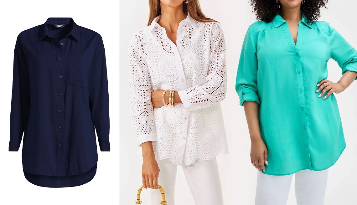 5 Summer Wardrobe Essentials for Women 50-Plus various summer tops