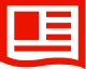 red publication newspaper article logo icon