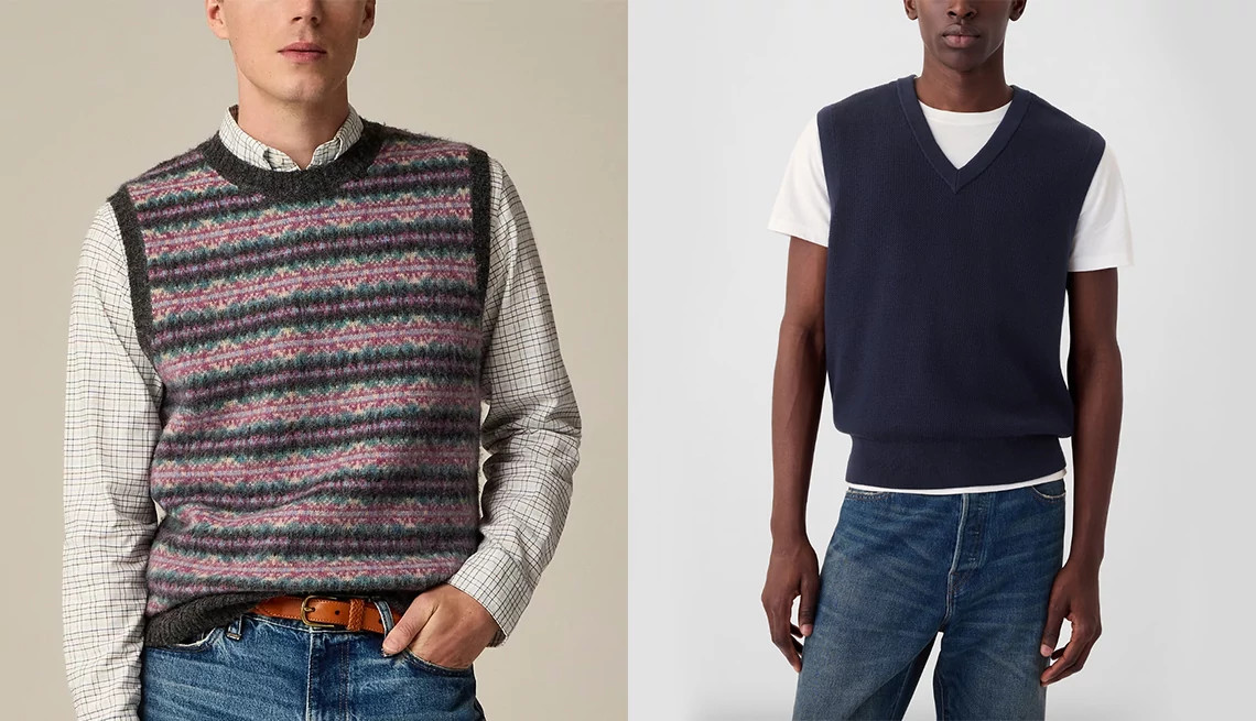 a model wearing a sweater