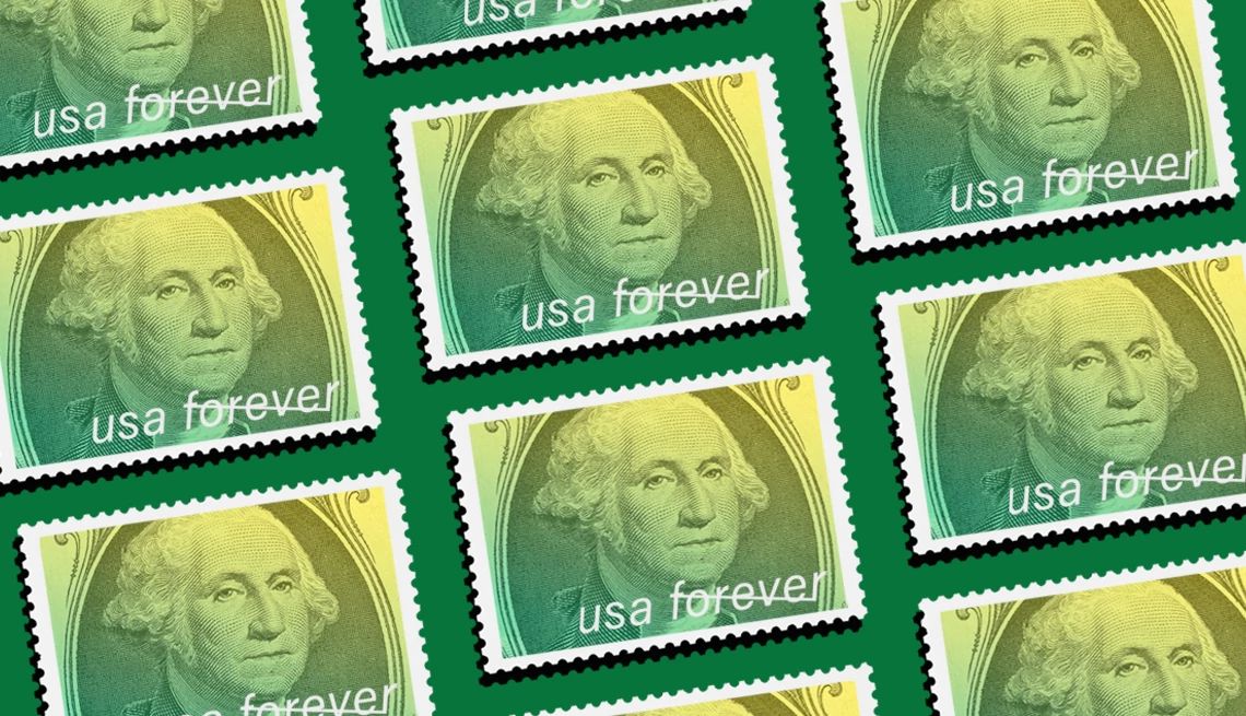 Post Office Hikes Prices stamps with george washington on them