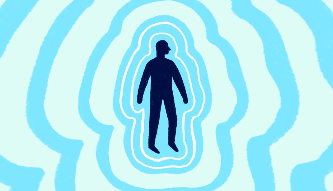 Sixth Sense in Older Adults sixth sense concept illustration