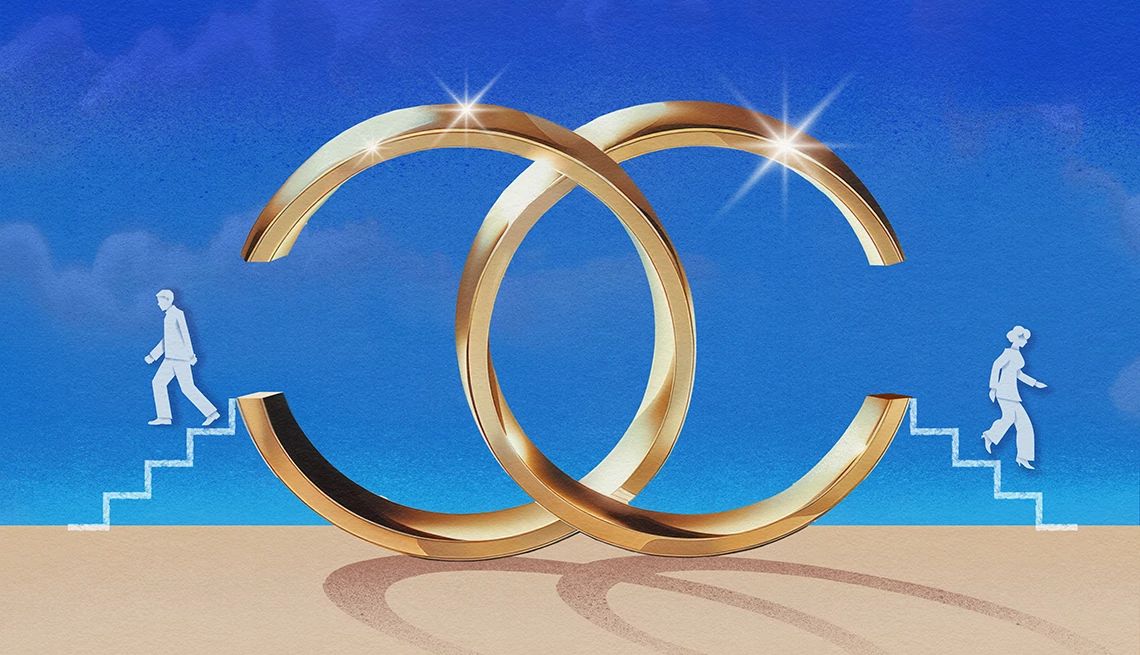 Are you ready for an open relationship? broken wedding rings with a man and woman on either side