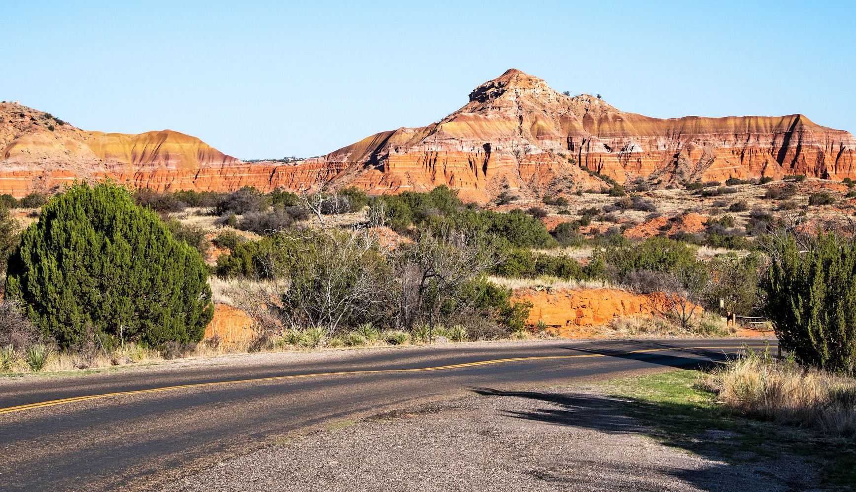 Campgrounds Near Scenic Drives a mountain at palo duro canyon state park