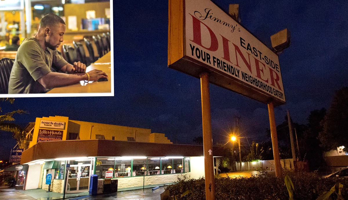 a split image from the movie moonlight and jimmy’s east side diner
