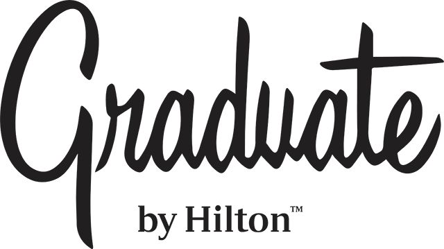 black and white Graduate by Hilton logo