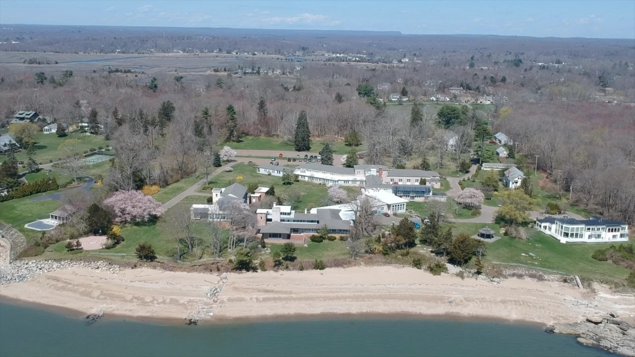 aerial view of the Mercy by the Sea Retreat and Conference Center in New York