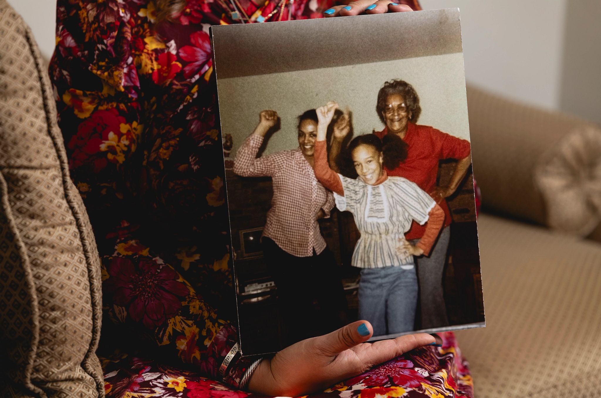 Family Photo a girl with two women in a photo