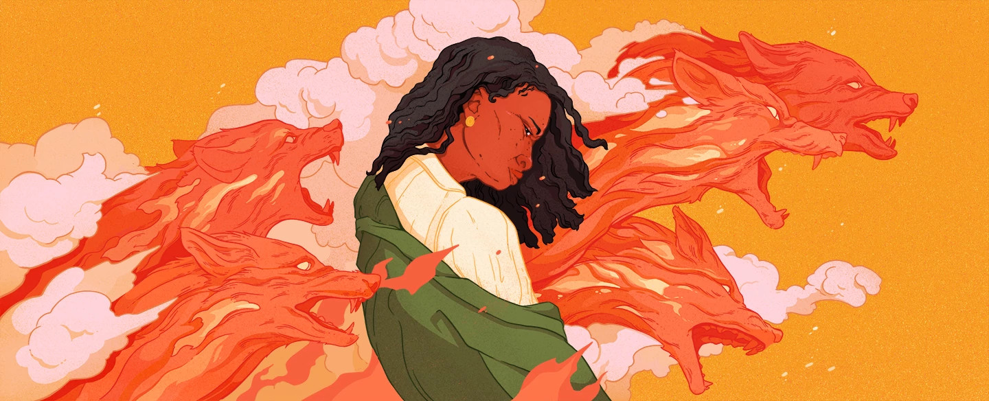 illustration_of_black_woman_surrounded_by_angry_wolves_by_dani_pendergast_1440x584