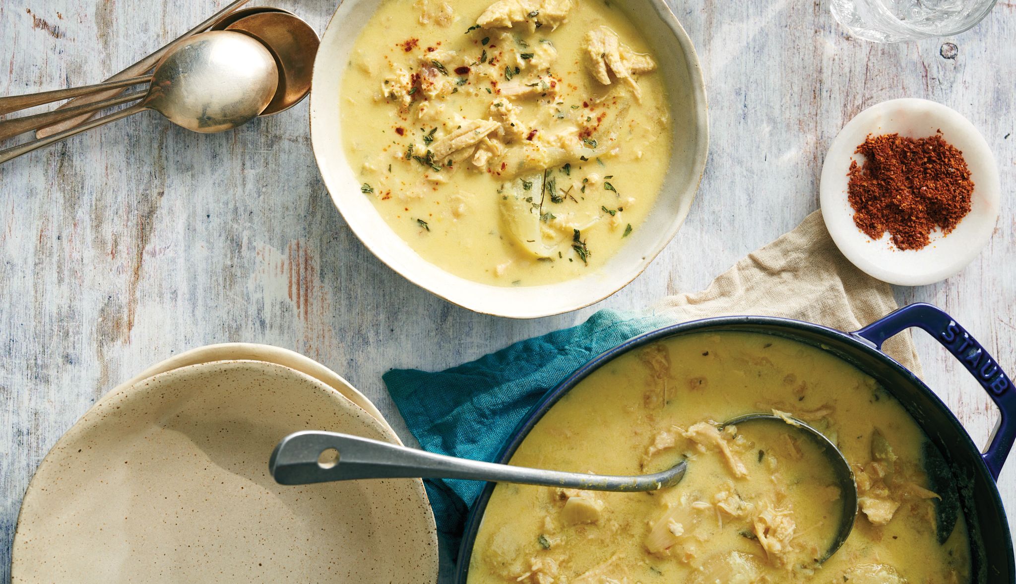 Creamy lemon-turkey soup with barley and mint | members only