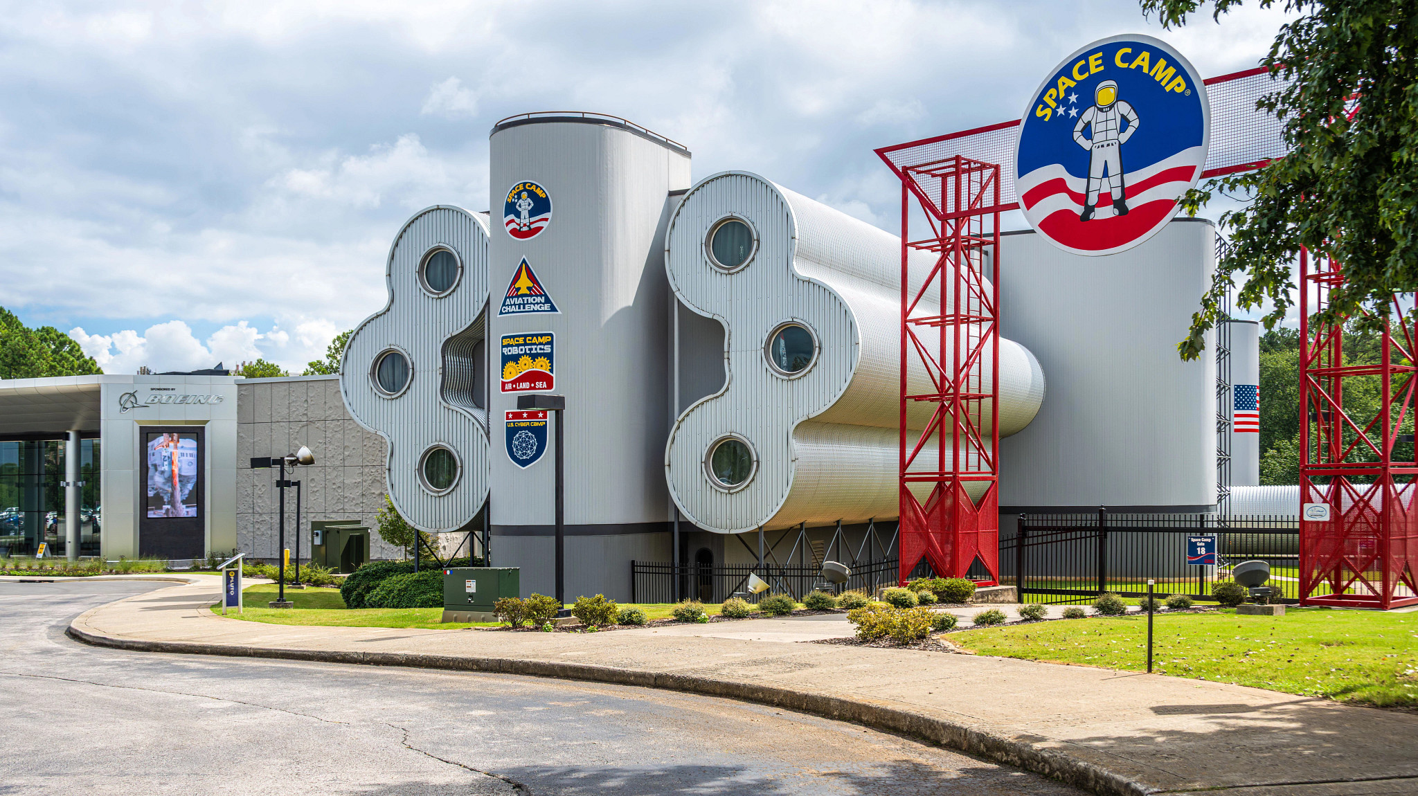 the exterior of a space camp