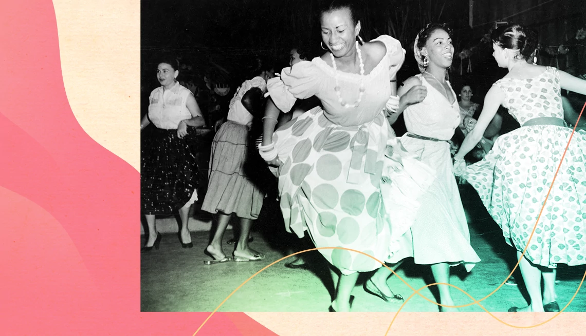 Celia Cruz Celia Cruz and other people dancing