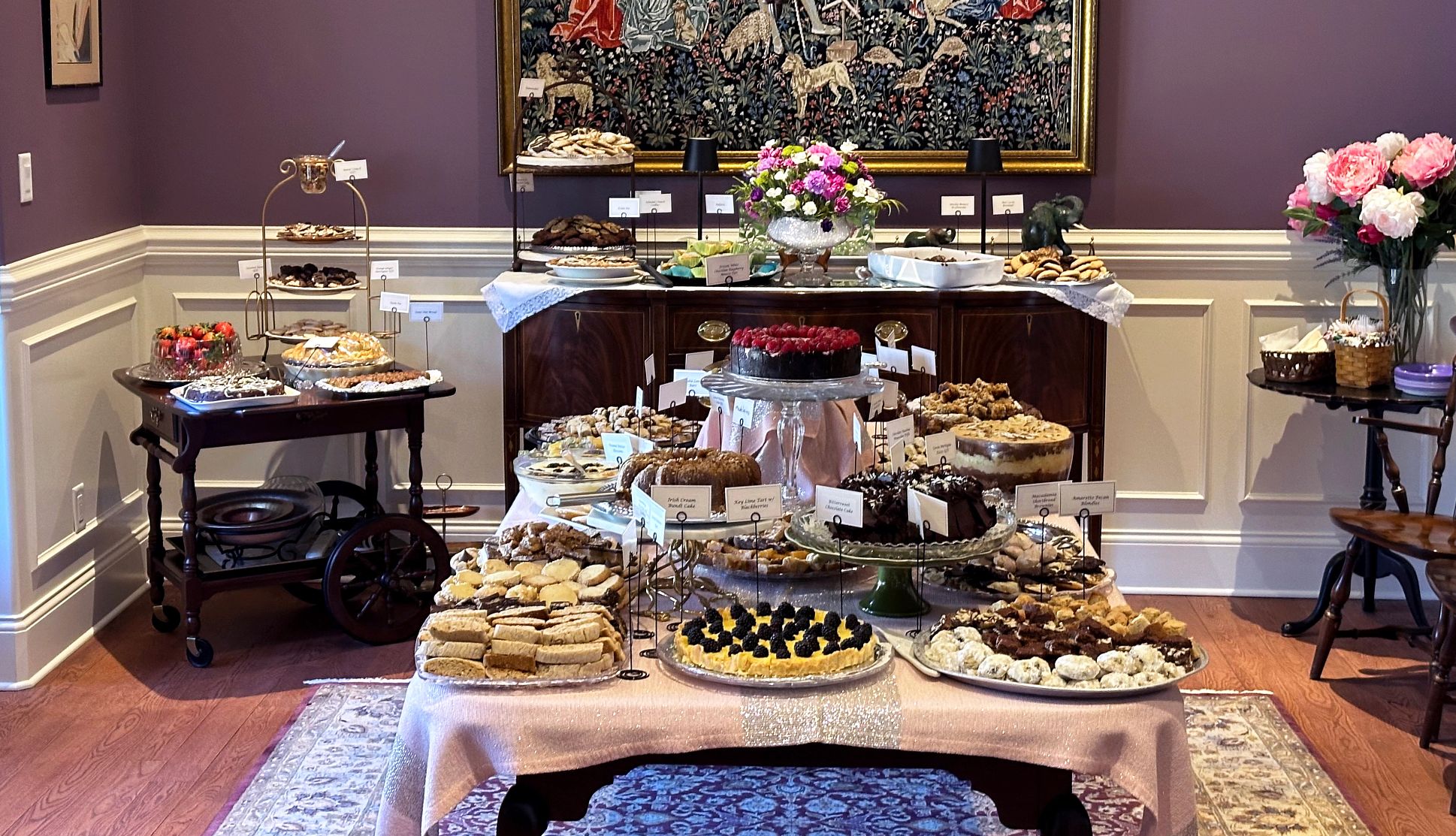 baked goods in displayed on a tabletop