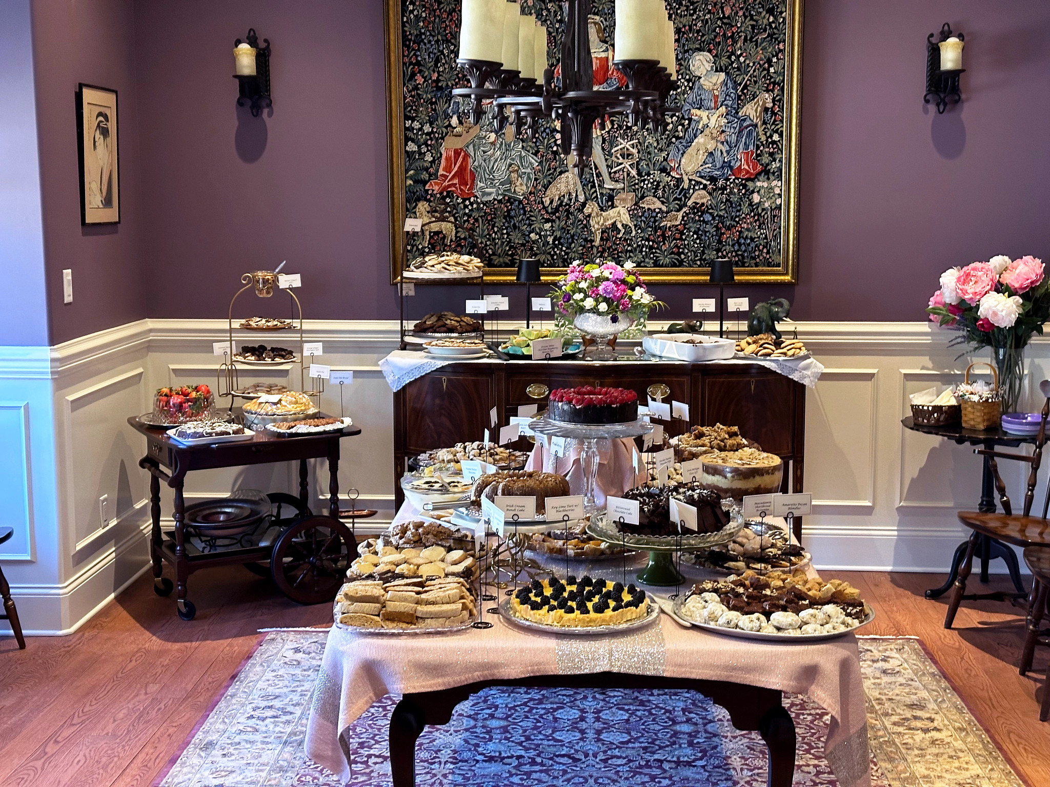 baked goods in displayed on a tabletop