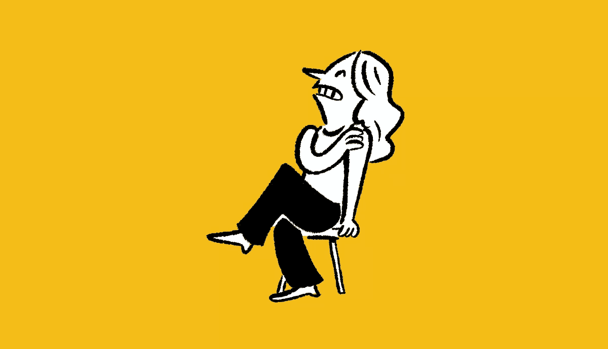 An illustration shows a woman seated on a stool scratching her shoulder, representing the discomfort of persistent dry or itchy skin.