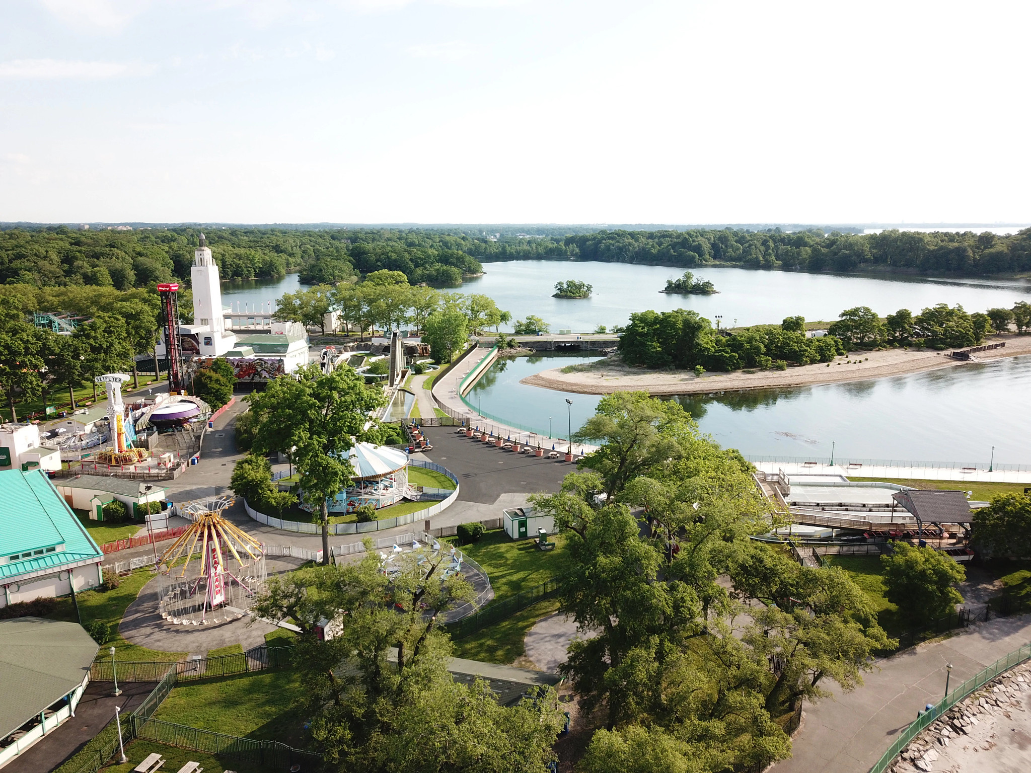 aerial view of Playland 