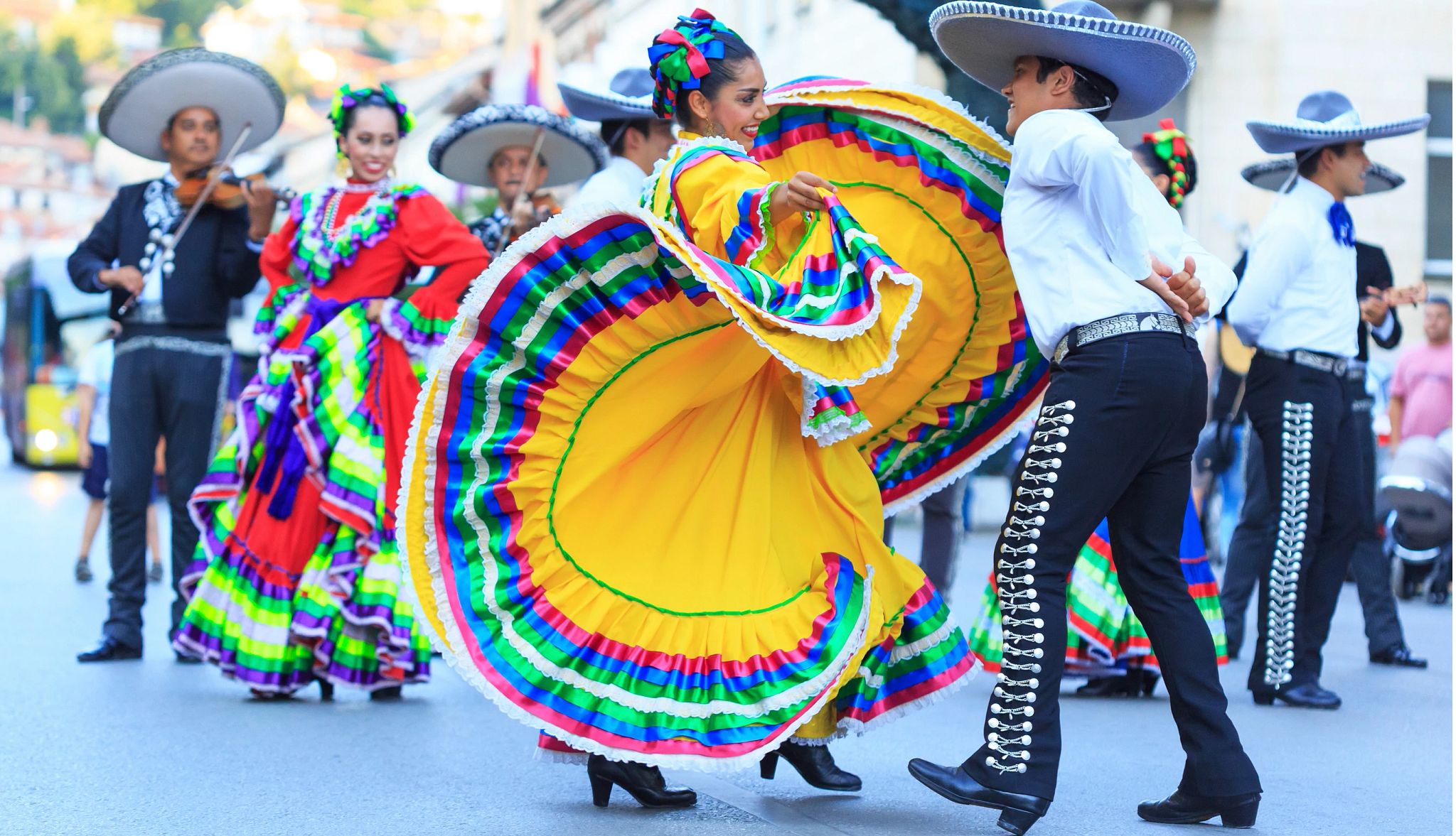 Mexican Group participating in festival Mexican Group participating in festival