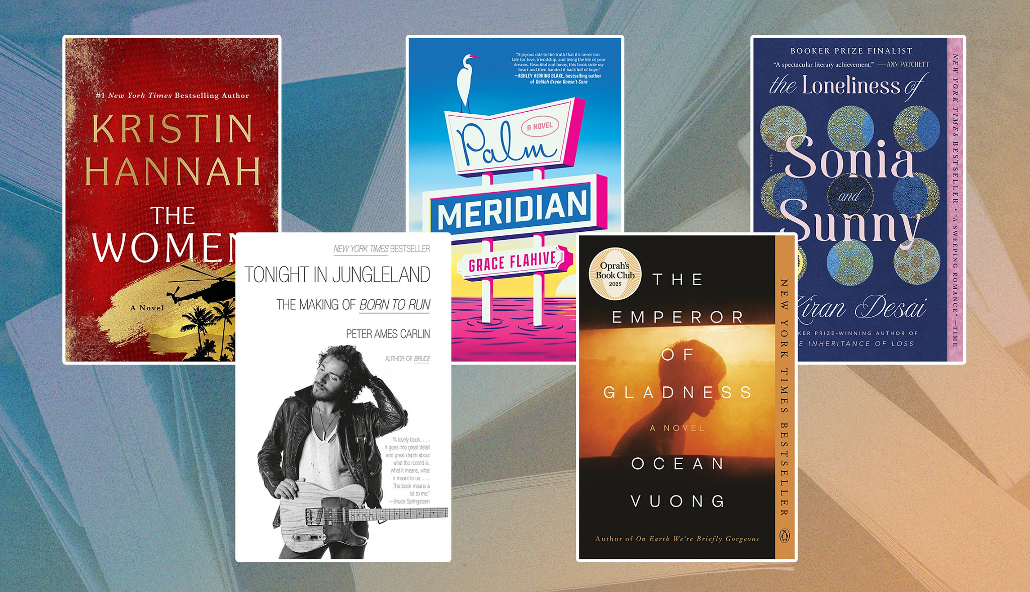a collage with the covers of books that are new in paperback