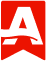 AARP Perks™ Browser Extension White A in a Red rectangle flag symbol