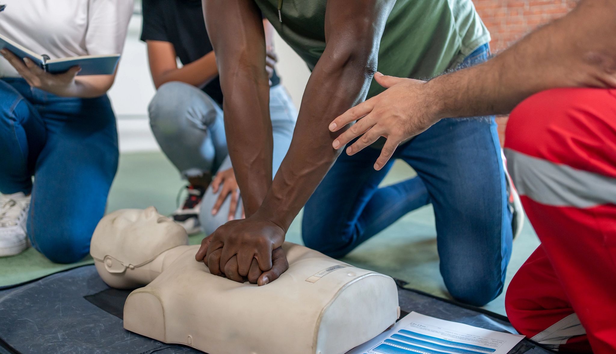 CPR training in action