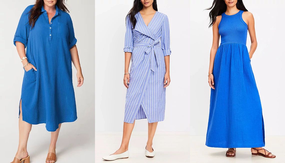 Packing Light blue dresses