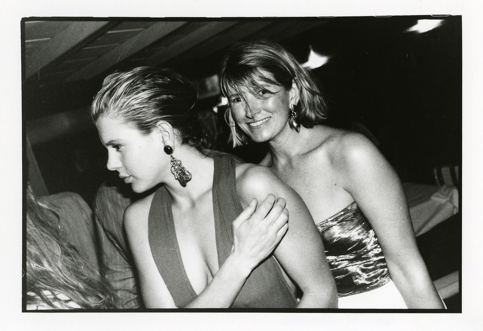 A black and white photo shows Martha Stewart and her daughter Alexis out and about in 1990.