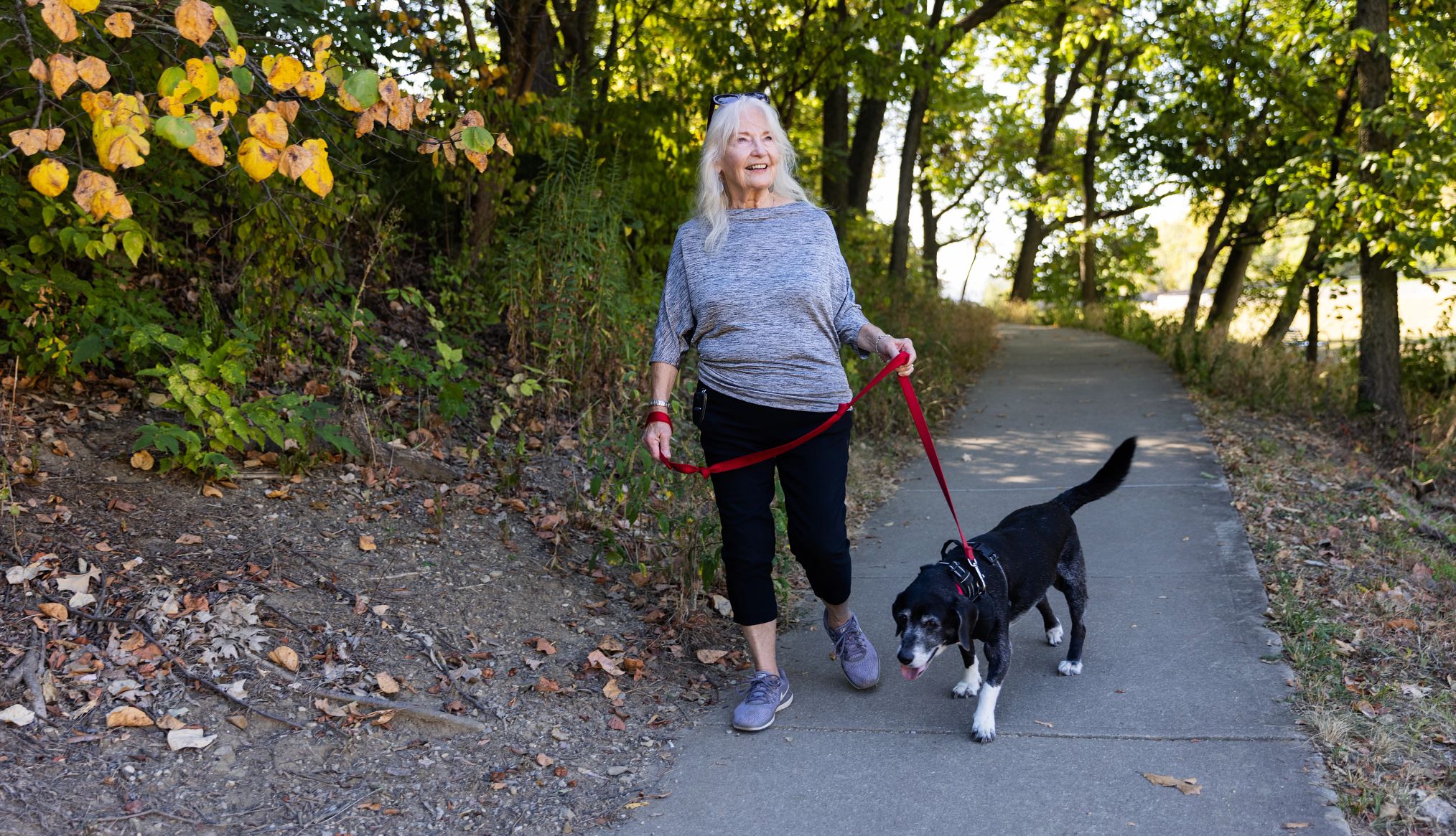 Biggest retirement mistake a woman walking her dog