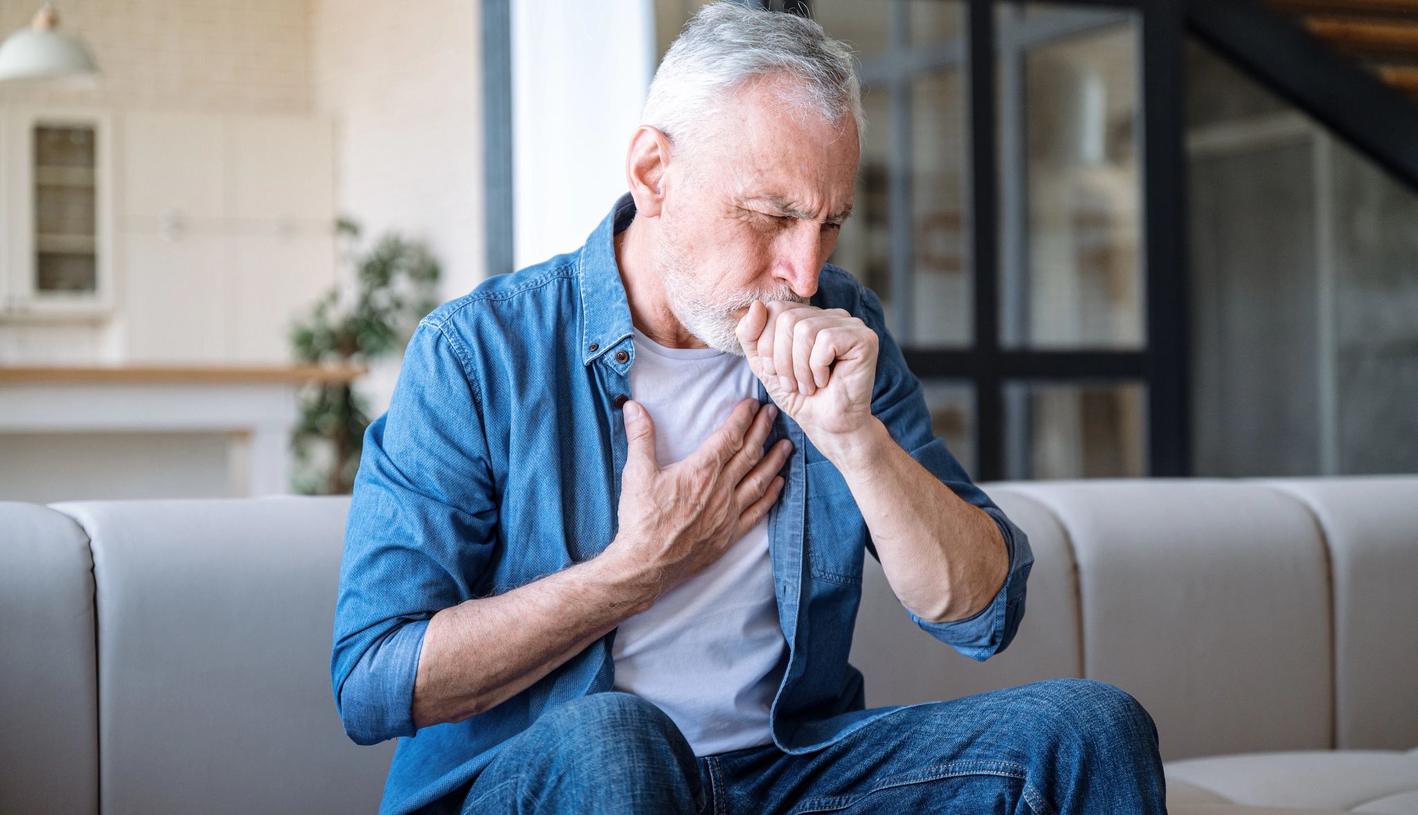 Surgery Smart Guide man coughing