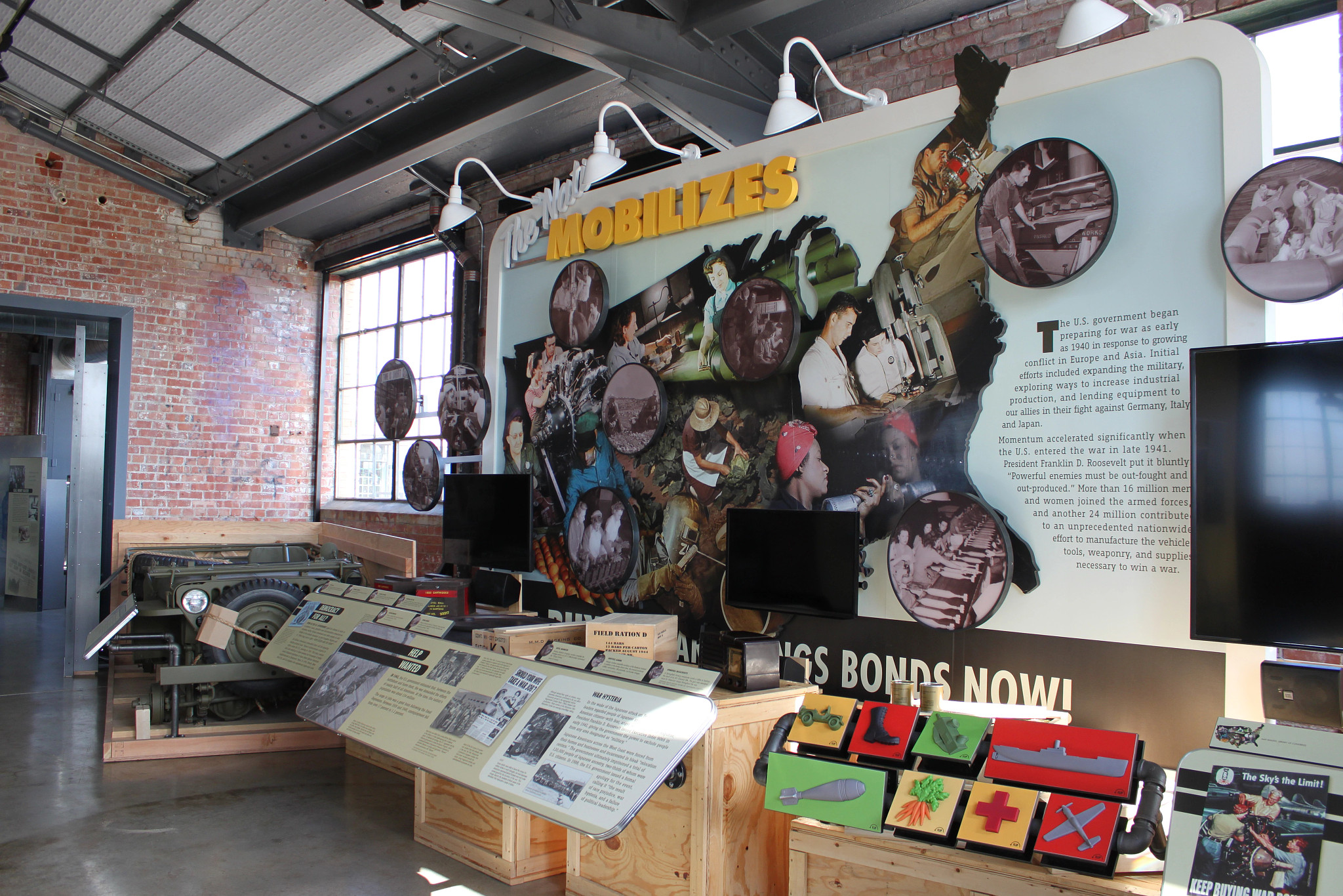 world war two exhibits in a museum